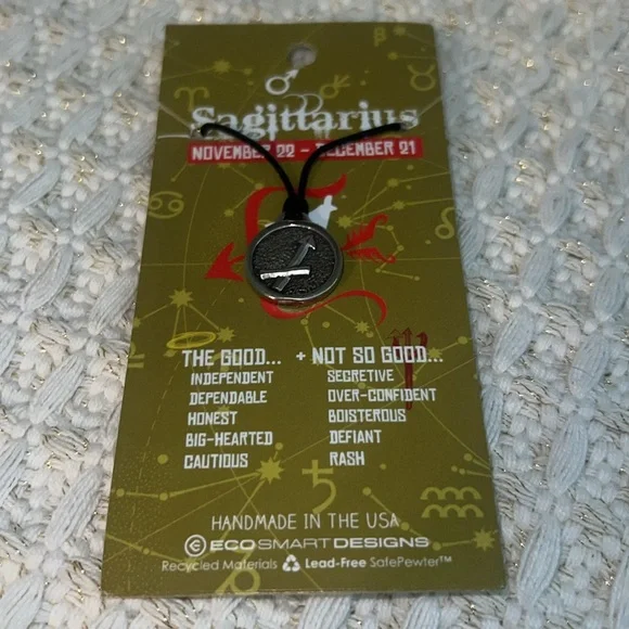 NWT Zodiac Sagittarius Cord Necklace - Picture 2 of 2